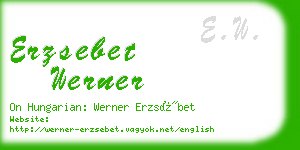 erzsebet werner business card